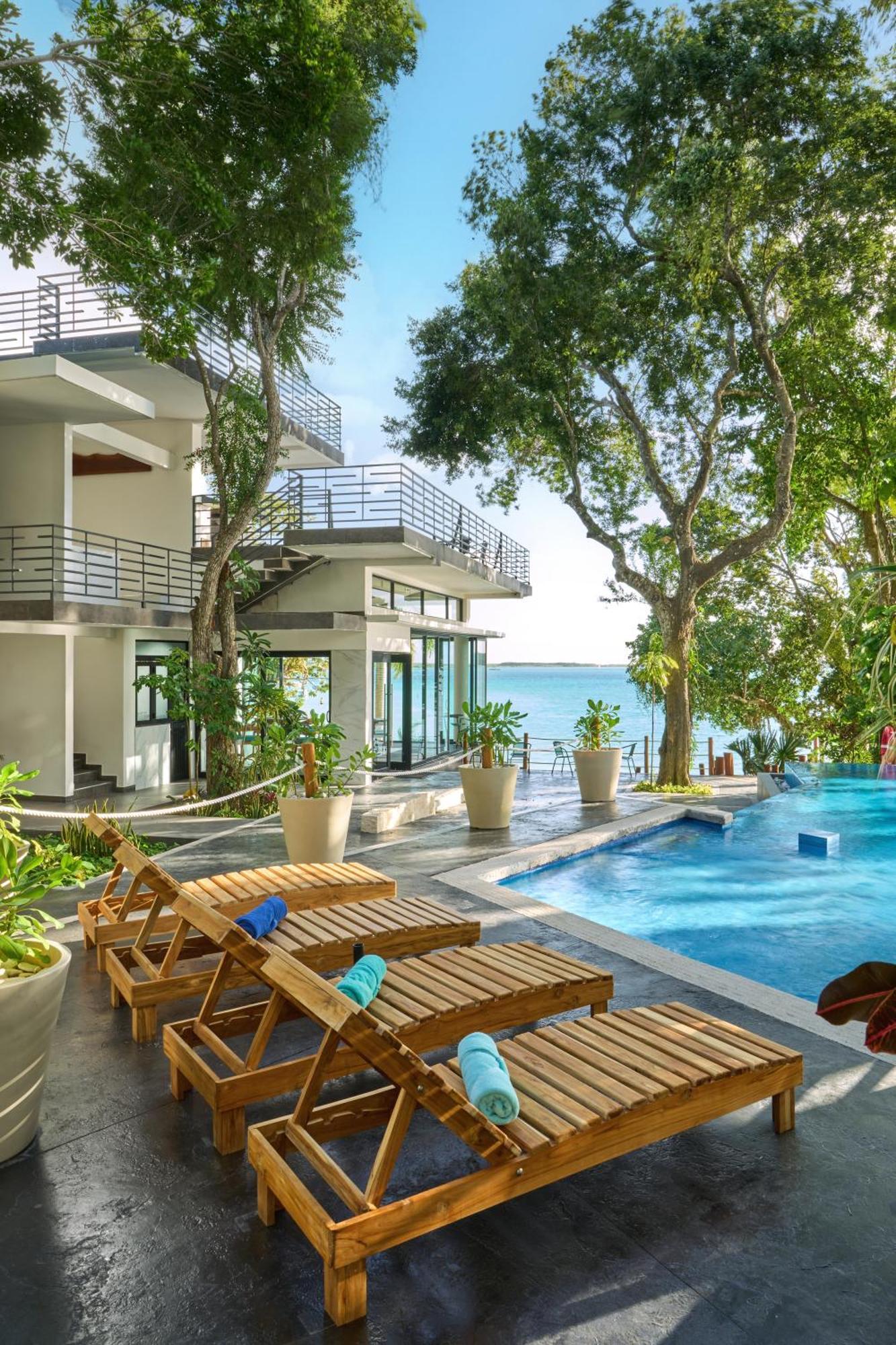 Cristalino Lagoon Front Hotel, Restaurant & Spa Bacalar Dış mekan fotoğraf